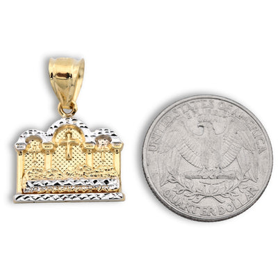 10k Yellow & White Gold Diamond - Cut Mens Last Supper Pendant Religious 2g Charm - Elite Jewelers - Charms & Pendants