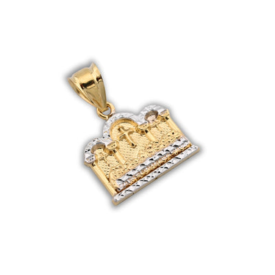 10k Yellow & White Gold Diamond - Cut Mens Last Supper Pendant Religious 2g Charm - Elite Jewelers - Charms & Pendants