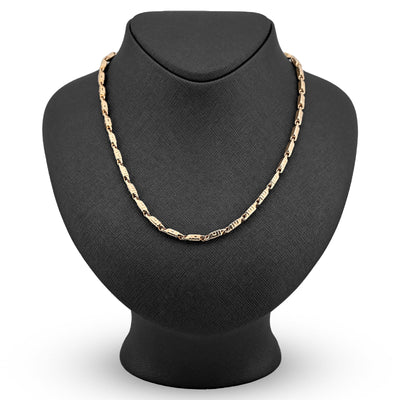 10K Yellow/White Gold Two Tone Gucci Link 26" Men Necklace 19MM Chain 55g - Elite Jewelers - Necklaces