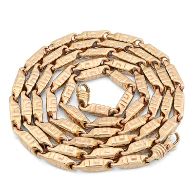10K Yellow/White Gold Two Tone Gucci Link 26" Men Necklace 19MM Chain 55g - Elite Jewelers - Necklaces