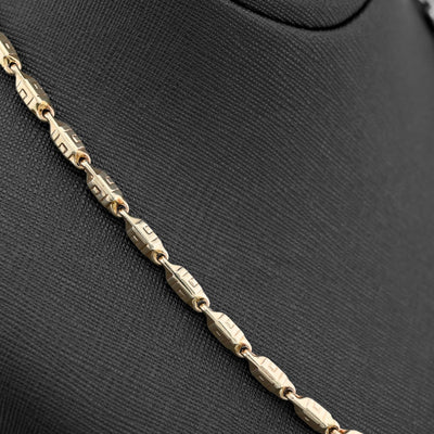 10K Yellow/White Gold Two Tone Gucci Link 26" Men Necklace 19MM Chain 55g - Elite Jewelers - Necklaces