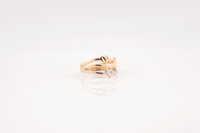 10kt 3 Tone Yellow, White & Rose Gold 1.9g Heart Shaped Women Ring Size 7.5 - Elite Jewelers - Rings