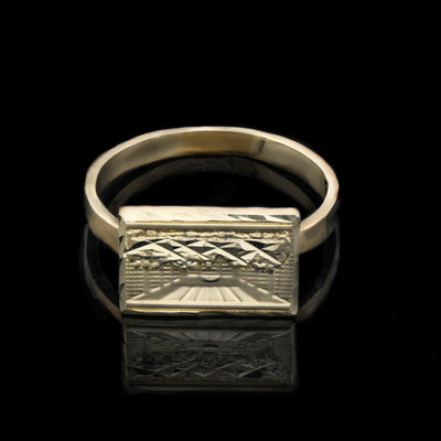 10kt Solid Yellow Gold Last Supper Rectangular Ring Men Religious Ring 2.2g - Elite Jewelers - Rings