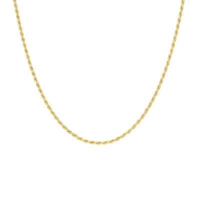 10kt Yellow Gold 1.5mm Rope Chain Necklace with Diamond Cuts 20 Inch - Elite Jewelers - Necklaces & Chains