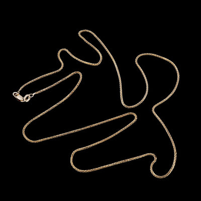 10kt Yellow Gold 1mm Solid Franco Chain Women Men Wheat Spiga Necklace 22" 2.6g - Elite Jewelers - Necklaces & Chains