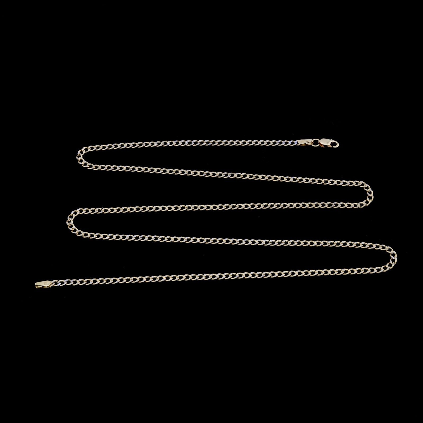 10kt Yellow Gold 2.5mm Curb Cuban Chain Men Women Necklace 20" Diamond Cuts 2.6g - Elite Jewelers - Necklaces & Chains