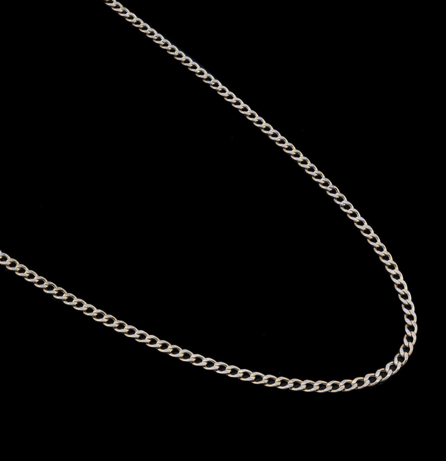 10kt Yellow Gold 2.5mm Curb Cuban Chain Men Women Necklace 20" Diamond Cuts 2.6g - Elite Jewelers - Necklaces & Chains