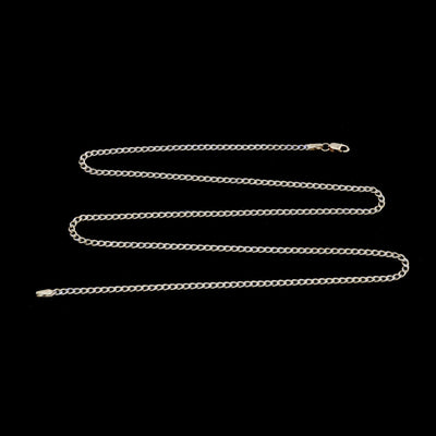 10kt Yellow Gold 2.5mm Curb Cuban Chain Men Women Necklace 20" Diamond Cuts 2.6g - Elite Jewelers - Necklaces & Chains