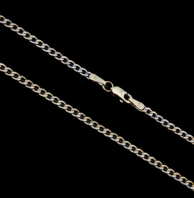 10kt Yellow Gold 2.5mm Curb Cuban Chain Men Women Necklace 20" Diamond Cuts 2.6g - Elite Jewelers - Necklaces & Chains