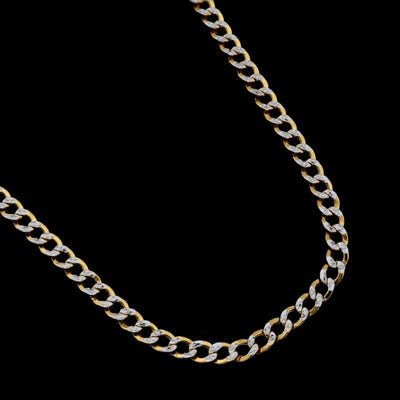 10kt Yellow Gold 4mm Curb Cuban Chain Women Men Necklace 20" Diamond Cuts 4.5g - Elite Jewelers - Necklaces & Chains
