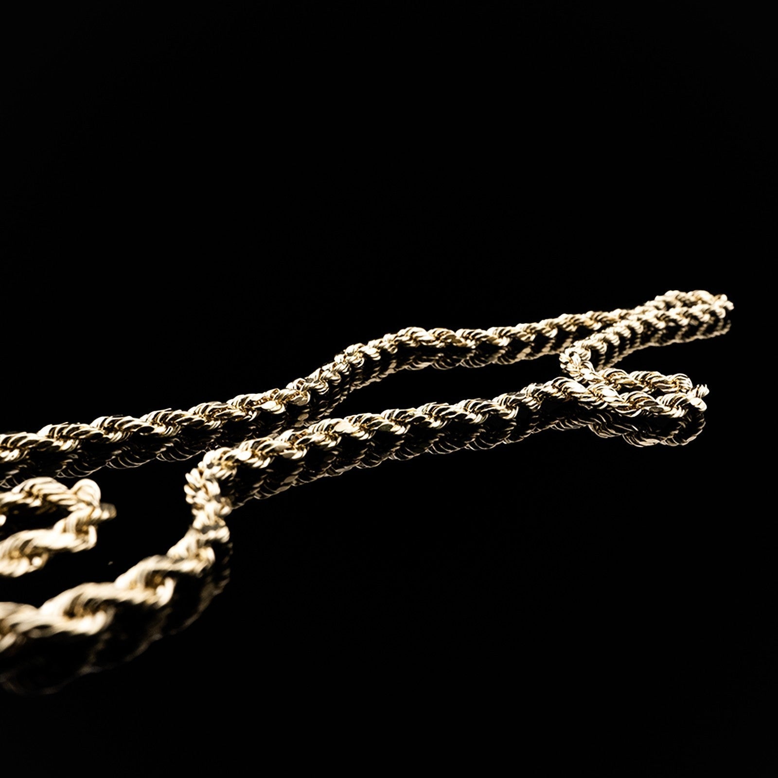 10KT Yellow Gold 4MM Rope Chain Men/Women Necklace 18 - 22 IN - Elite Jewelers - Necklaces & Chains