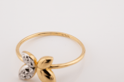10kt Yellow Gold Butterfly Ring for Women ÃƒÆ’Ã‚Â¢ÃƒÂ¢Ã¢â‚¬Å¡Ã‚Â¬ÃƒÂ¢Ã¢â€šÂ¬Ã…â€œ Size 7.5, Diamond - Cut Design 1.3g - Elite Jewelers - Rings