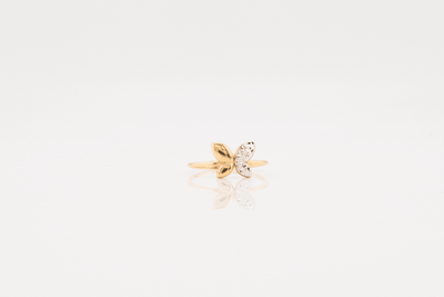 10kt Yellow Gold Butterfly Ring for Women ÃƒÆ’Ã‚Â¢ÃƒÂ¢Ã¢â‚¬Å¡Ã‚Â¬ÃƒÂ¢Ã¢â€šÂ¬Ã…â€œ Size 7.5, Diamond - Cut Design 1.3g - Elite Jewelers - Rings