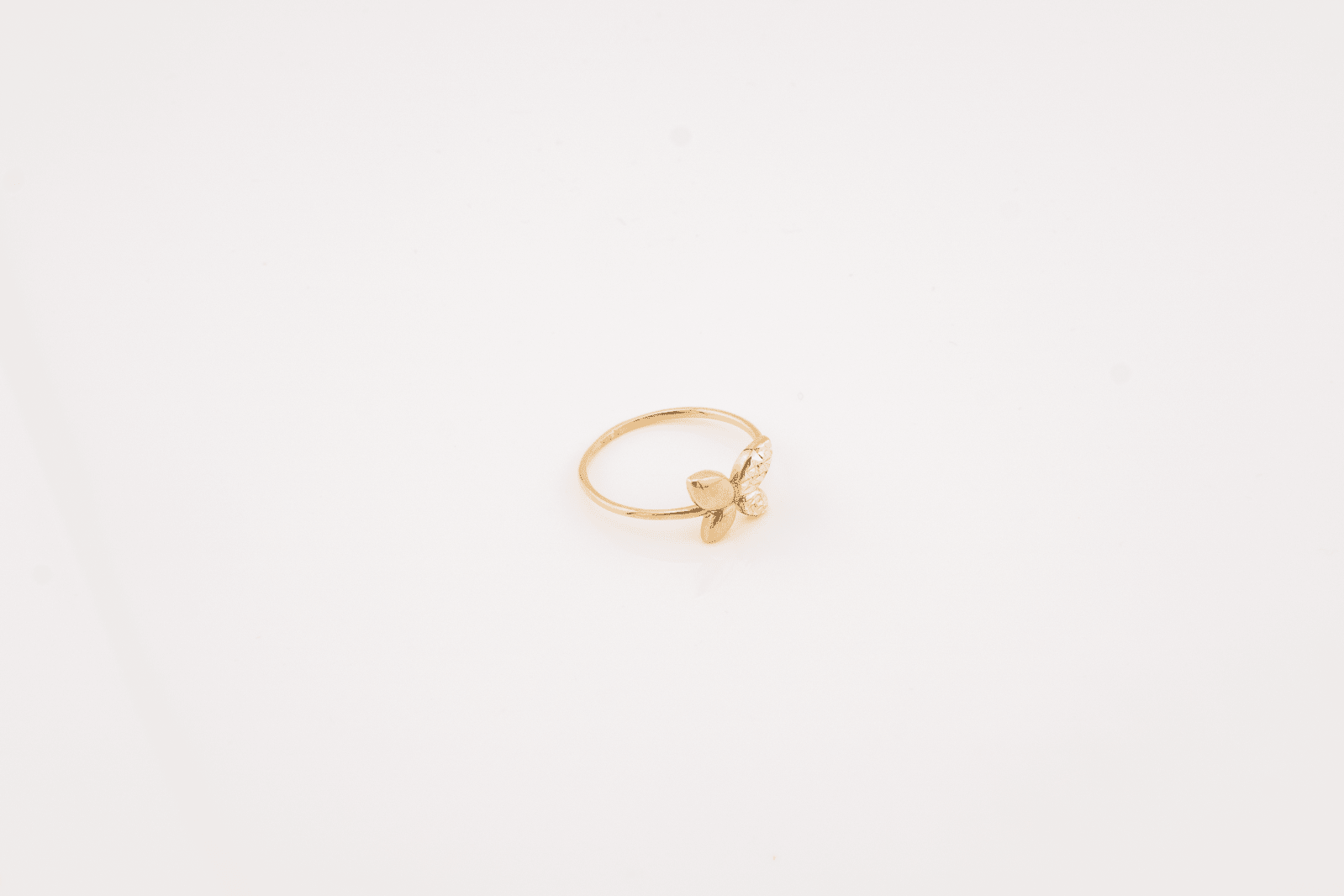 10kt Yellow Gold Butterfly Ring for Women ÃƒÆ’Ã‚Â¢ÃƒÂ¢Ã¢â‚¬Å¡Ã‚Â¬ÃƒÂ¢Ã¢â€šÂ¬Ã…â€œ Size 7.5, Diamond - Cut Design 1.3g - Elite Jewelers - Rings