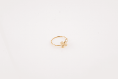 10kt Yellow Gold Butterfly Ring for Women ÃƒÆ’Ã‚Â¢ÃƒÂ¢Ã¢â‚¬Å¡Ã‚Â¬ÃƒÂ¢Ã¢â€šÂ¬Ã…â€œ Size 7.5, Diamond - Cut Design 1.3g - Elite Jewelers - Rings