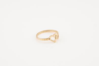 10kt Yellow Gold Dual Heart Ring, Women Ring Jewelry 1.6g - Elite Jewelers - Rings