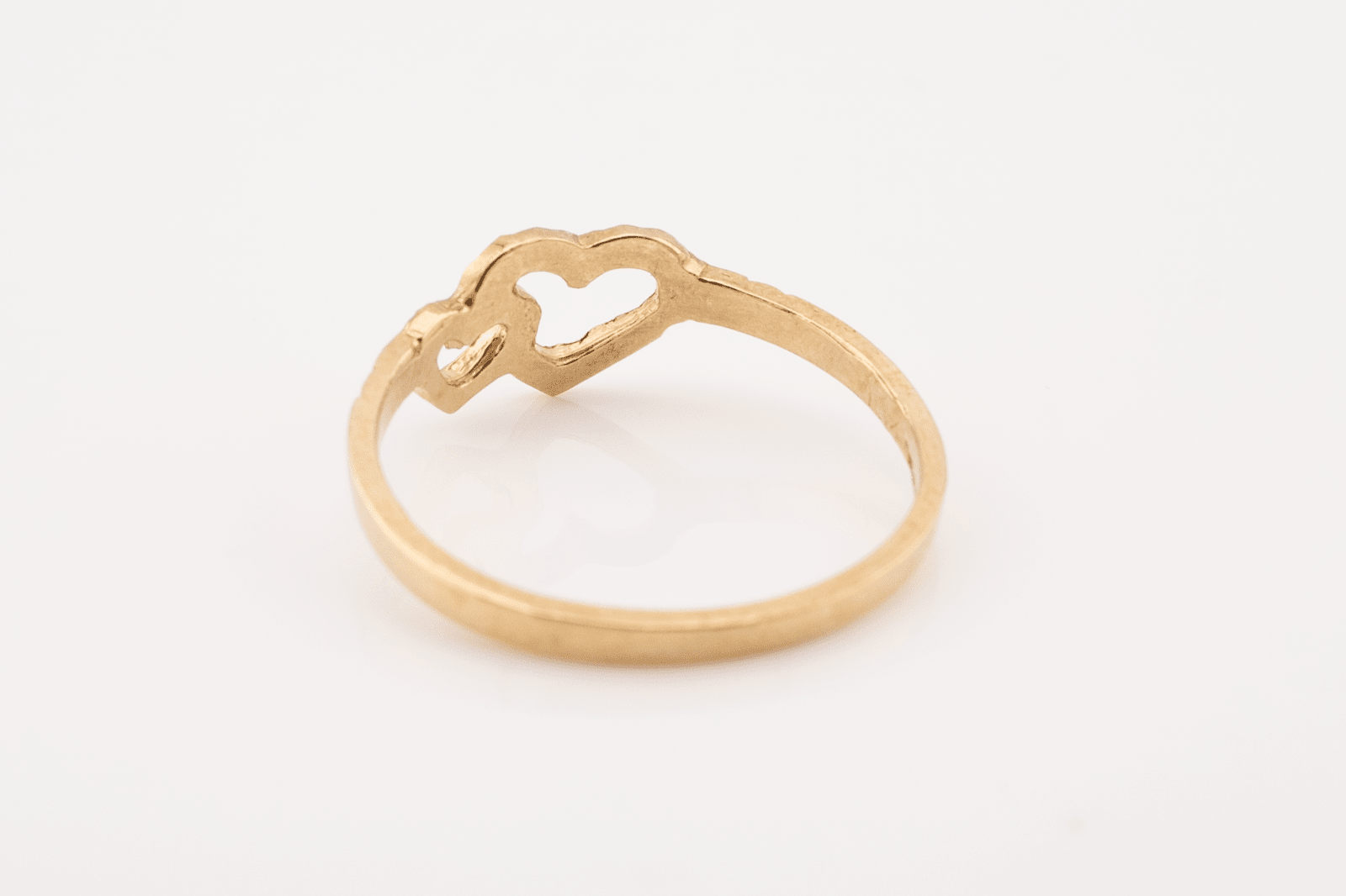 10kt Yellow Gold Dual Heart Ring, Women Ring Jewelry 1.6g - Elite Jewelers - Rings