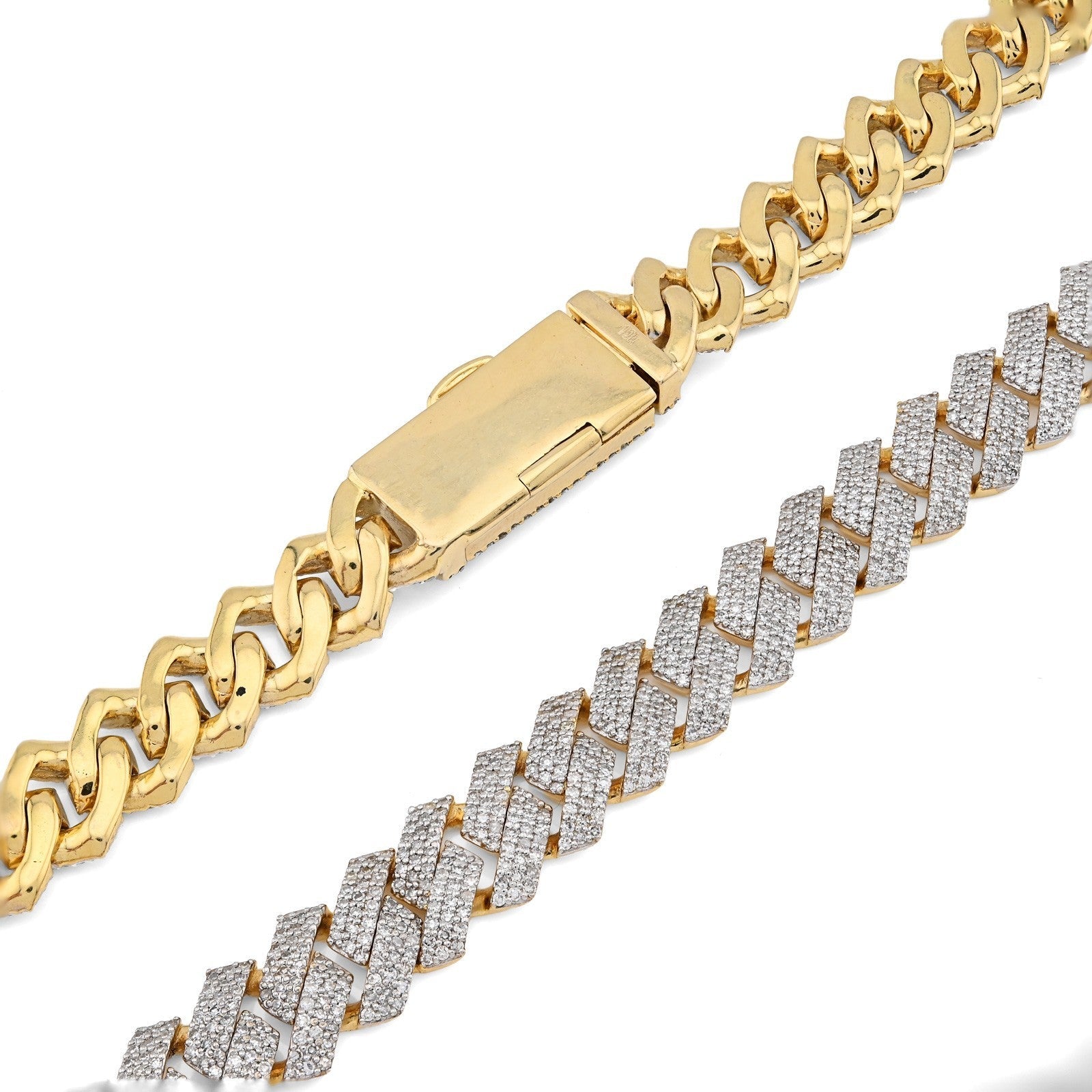10MM 10k Yellow Gold 24In 10CTW Natural Diamond Cuban Chain Mens 86.1g Necklace - Elite Jewelers - Necklaces & Chains