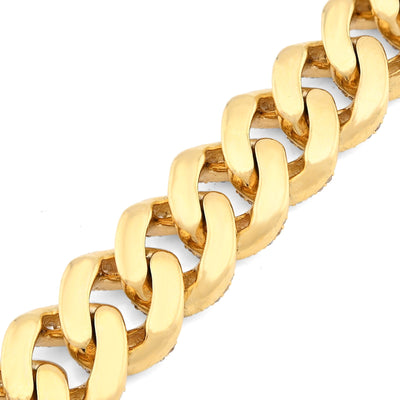 10MM 10k Yellow Gold 41.4g 5.47CTW Natural Round/Baguette Diamond Cuban Bracelet - Elite Jewelers - Bracelets
