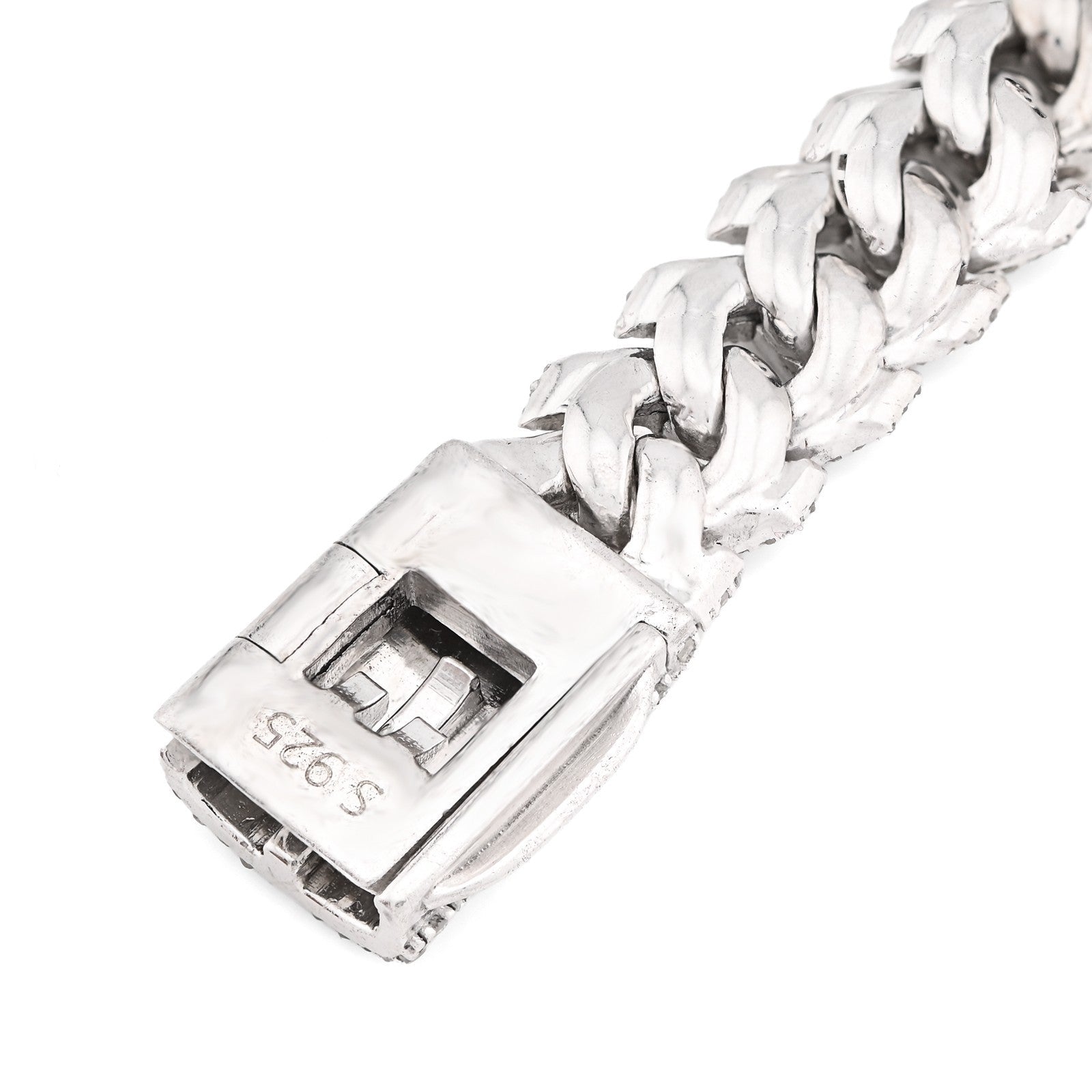 10MM 925 Sterling Silver 39.8gm 6.31CTW Natural Diamond Snake Cuban 8In Bracelet - Elite Jewelers - Bracelets