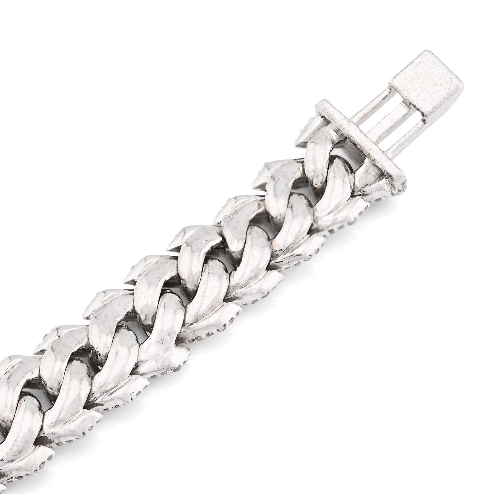 10MM 925 Sterling Silver 39.8gm 6.31CTW Natural Diamond Snake Cuban 8In Bracelet - Elite Jewelers - Bracelets