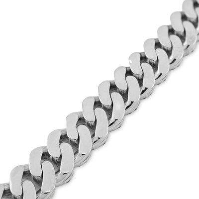 10MM 925 Sterling Silver 42.8gms 9.5CTW Lab Diamond Cuban Link Bracelet 8 Inches - Elite Jewelers - Bracelets