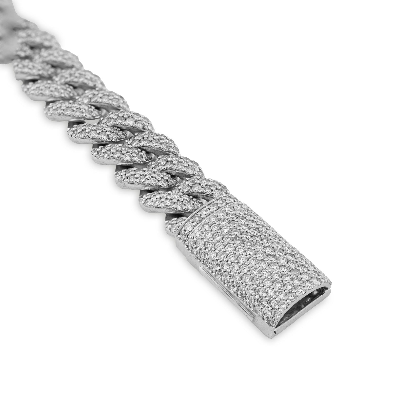 10MM 925 Sterling Silver 42.8gms 9.5CTW Lab Diamond Cuban Link Bracelet 8 Inches - Elite Jewelers - Bracelets