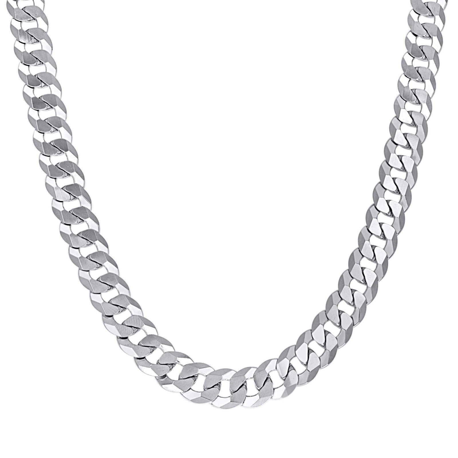 10MM 925 Sterling Silver Rhodium 19.5g Solid Super Flat Cuban 8 Inch Bracelet - Elite Jewelers - Bracelets