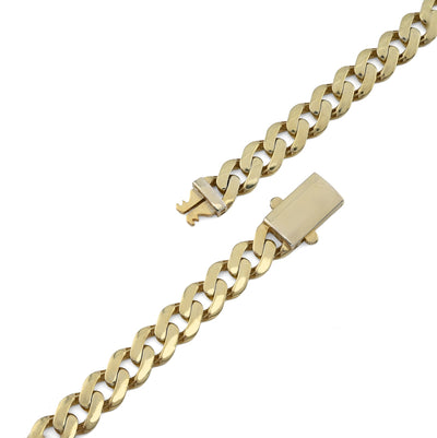 10MM Monaco Cuban Chain 24Inch Necklace 40.2g 1/10th 10k Yellow Gold Bonded 925 - Elite Jewelers - Necklaces & Chains