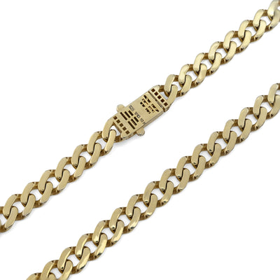 10MM Monaco Cuban Chain 24Inch Necklace 40.2g 1/10th 10k Yellow Gold Bonded 925 - Elite Jewelers - Necklaces & Chains