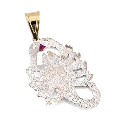 1/10th 10k Gold Bonded 925 2 - Tone Scorpio Zodiac Pendant 4.9gm Animal Mens Charm - Elite Jewelers - Charms & Pendants