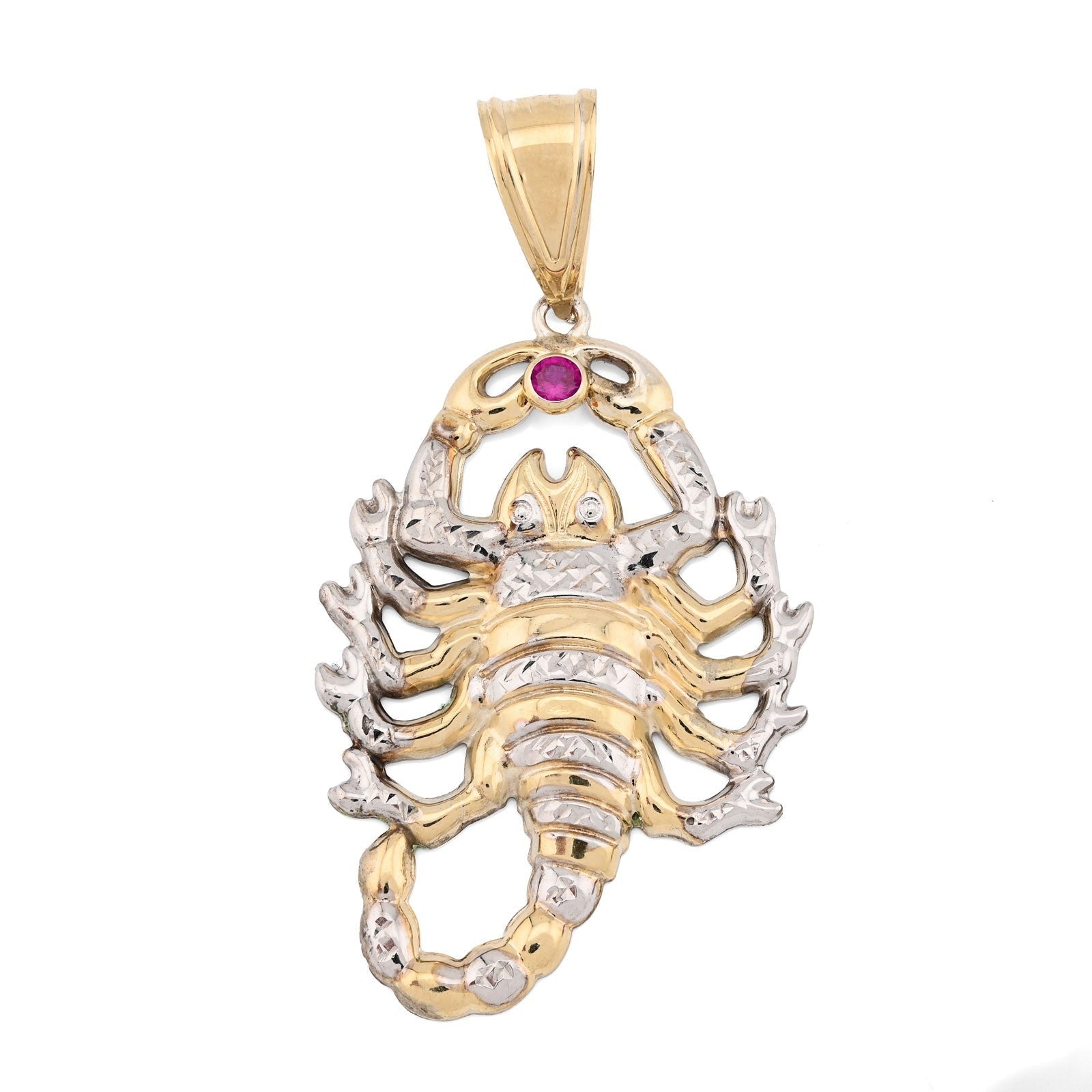1/10th 10k Gold Bonded 925 2 - Tone Scorpio Zodiac Pendant 4.9gm Animal Mens Charm - Elite Jewelers - Charms & Pendants