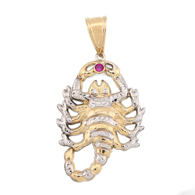 1/10th 10k Gold Bonded 925 2 - Tone Scorpio Zodiac Pendant 4.9gm Animal Mens Charm - Elite Jewelers - Charms & Pendants