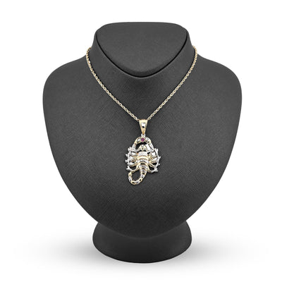 1/10th 10k Gold Bonded 925 2 - Tone Scorpio Zodiac Pendant 4.9gm Animal Mens Charm - Elite Jewelers - Charms & Pendants