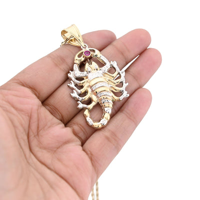 1/10th 10k Gold Bonded 925 2 - Tone Scorpio Zodiac Pendant 4.9gm Animal Mens Charm - Elite Jewelers - Charms & Pendants