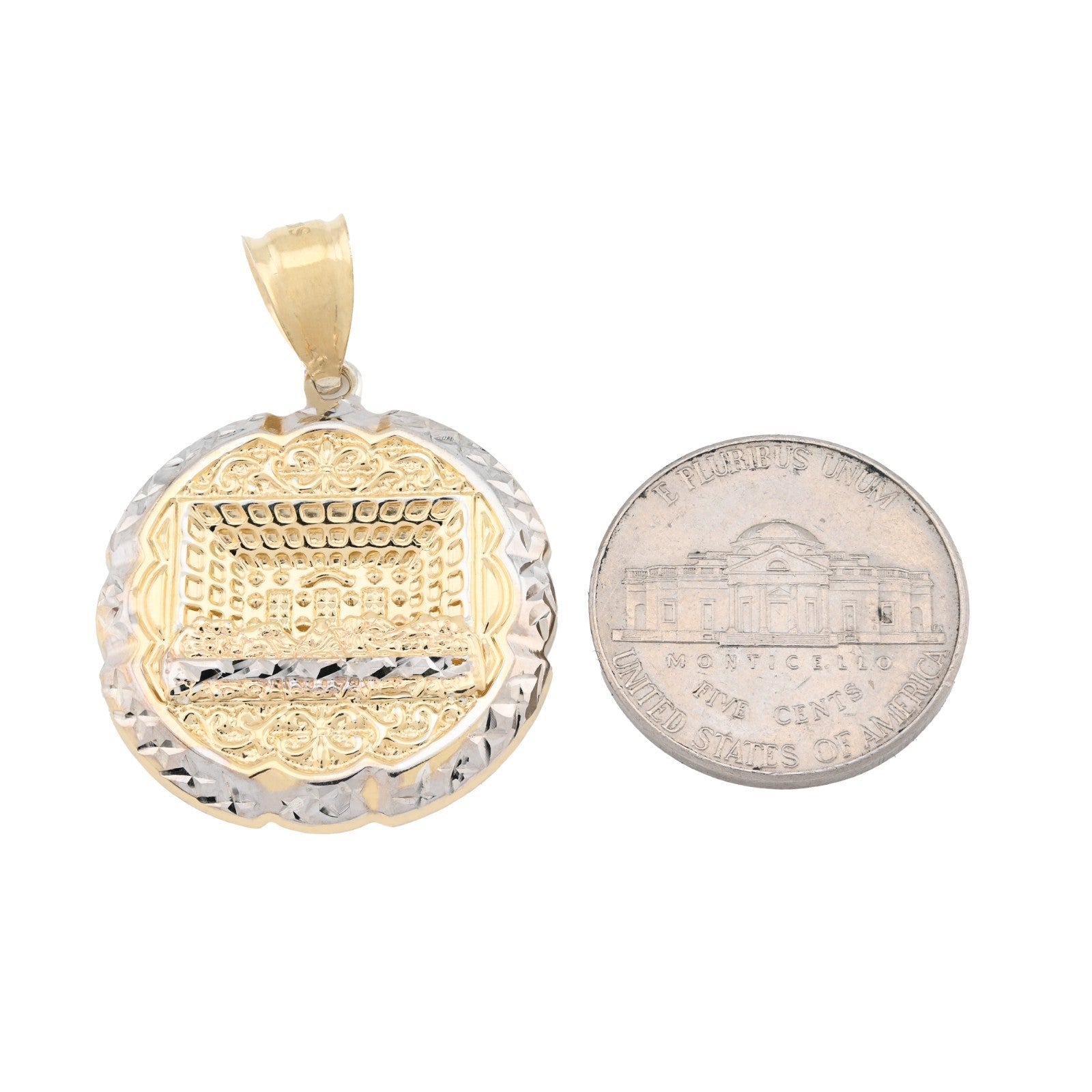 1/10th 10k Gold Bonded 925 Apostles Last Supper Charm 3g Unisex Two Tone Pendant - Elite Jewelers - Charms & Pendants