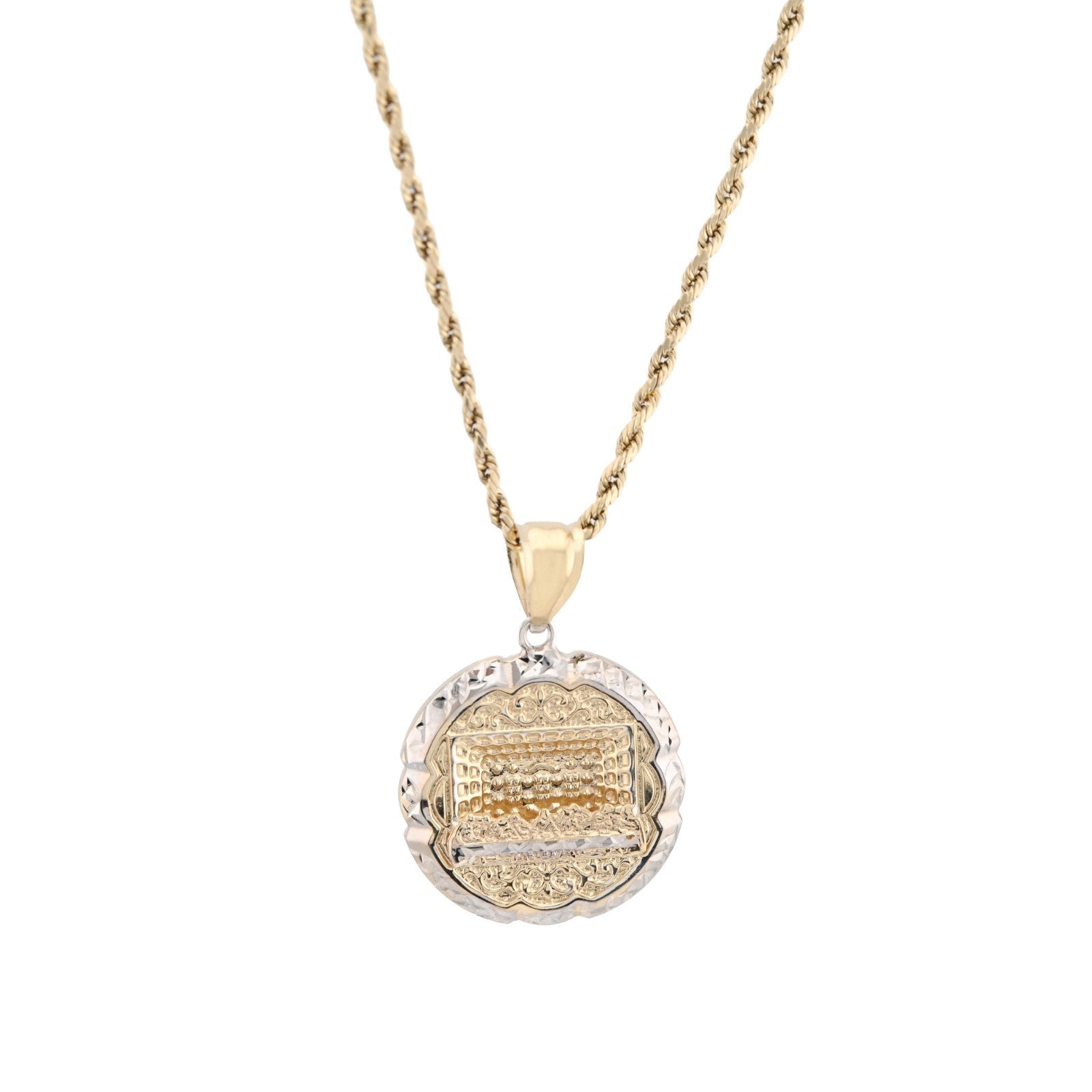 1/10th 10k Gold Bonded 925 Apostles Last Supper Charm 3g Unisex Two Tone Pendant - Elite Jewelers - Charms & Pendants