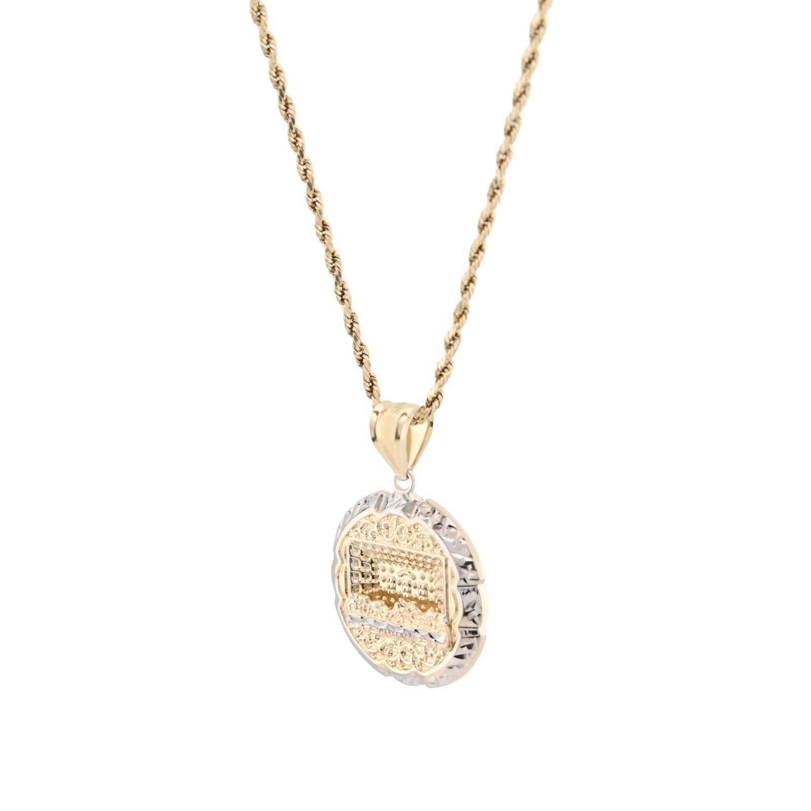 1/10th 10k Gold Bonded 925 Apostles Last Supper Charm 3g Unisex Two Tone Pendant - Elite Jewelers - Charms & Pendants