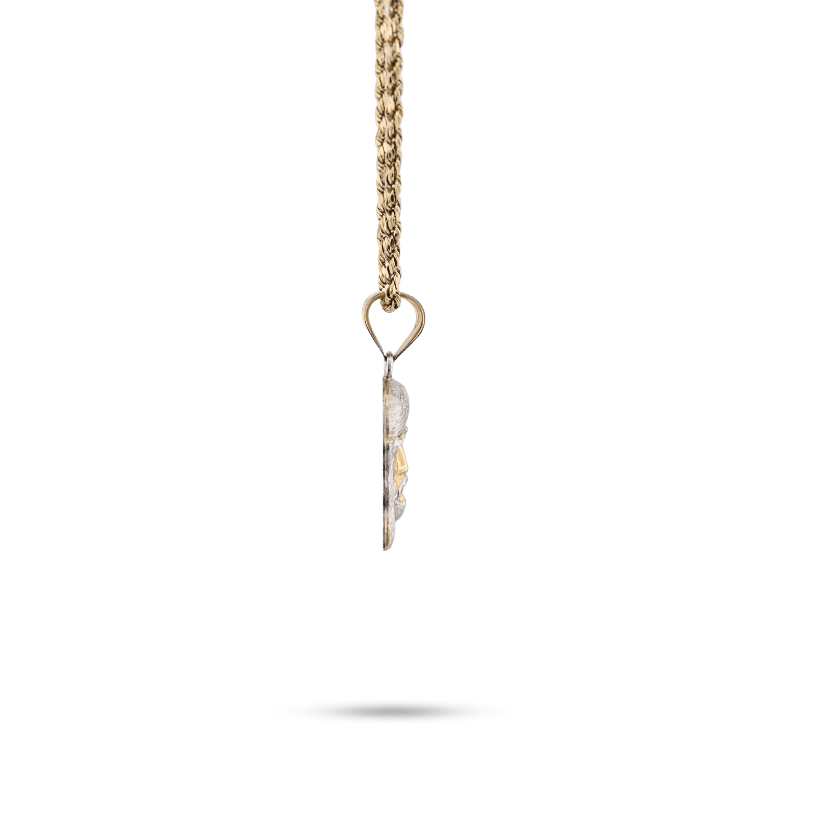 1/10th 10k Gold Bonded 925 Jesus Head Pendant Two Tone Religious 1.8gms Charm - Elite Jewelers - Charms & Pendants