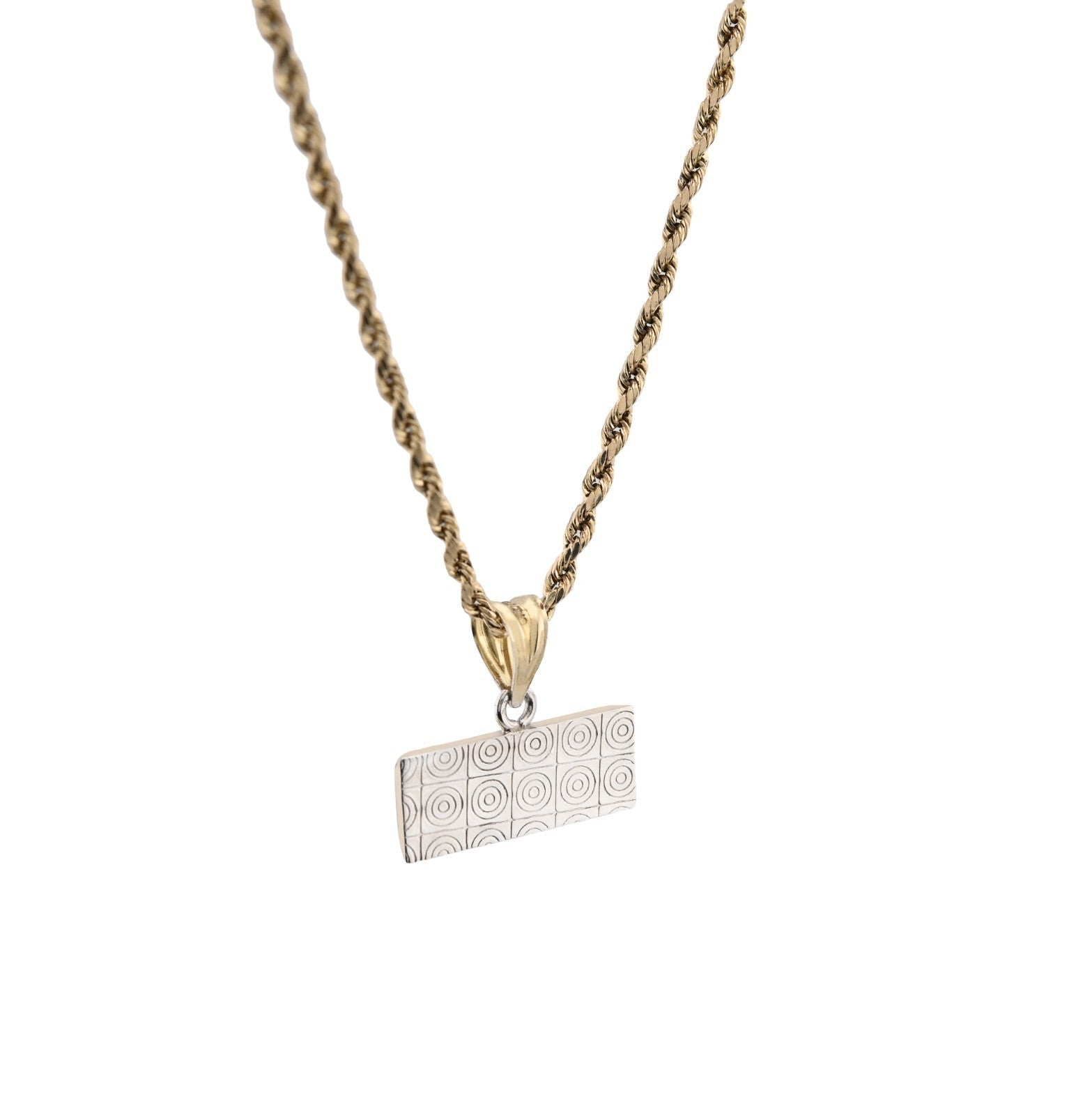 1/10th 10k Gold Bonded 925 Last Supper Pendant Two Tone Diamond Cut 1.2gms Charm - Elite Jewelers - Charms & Pendants