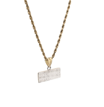 1/10th 10k Gold Bonded 925 Last Supper Pendant Two Tone Diamond Cut 1.2gms Charm - Elite Jewelers - Charms & Pendants