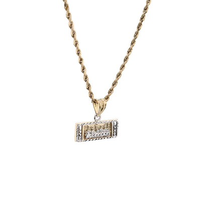 1/10th 10k Gold Bonded 925 Last Supper Pendant Two Tone Diamond Cut 1.2gms Charm - Elite Jewelers - Charms & Pendants