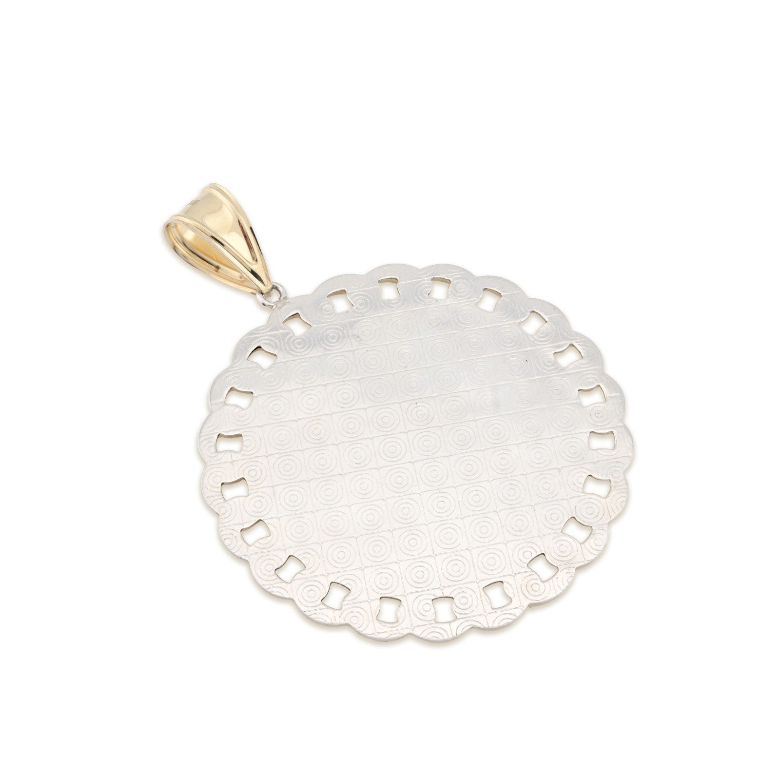 1/10th 10k Gold Bonded 925 Praying Hand Cuban Link Pendant Two Tone 9.6gms Charm - Elite Jewelers - Charms & Pendants