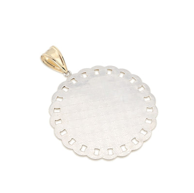 1/10th 10k Gold Bonded 925 Praying Hand Cuban Link Pendant Two Tone 9.6gms Charm - Elite Jewelers - Charms & Pendants