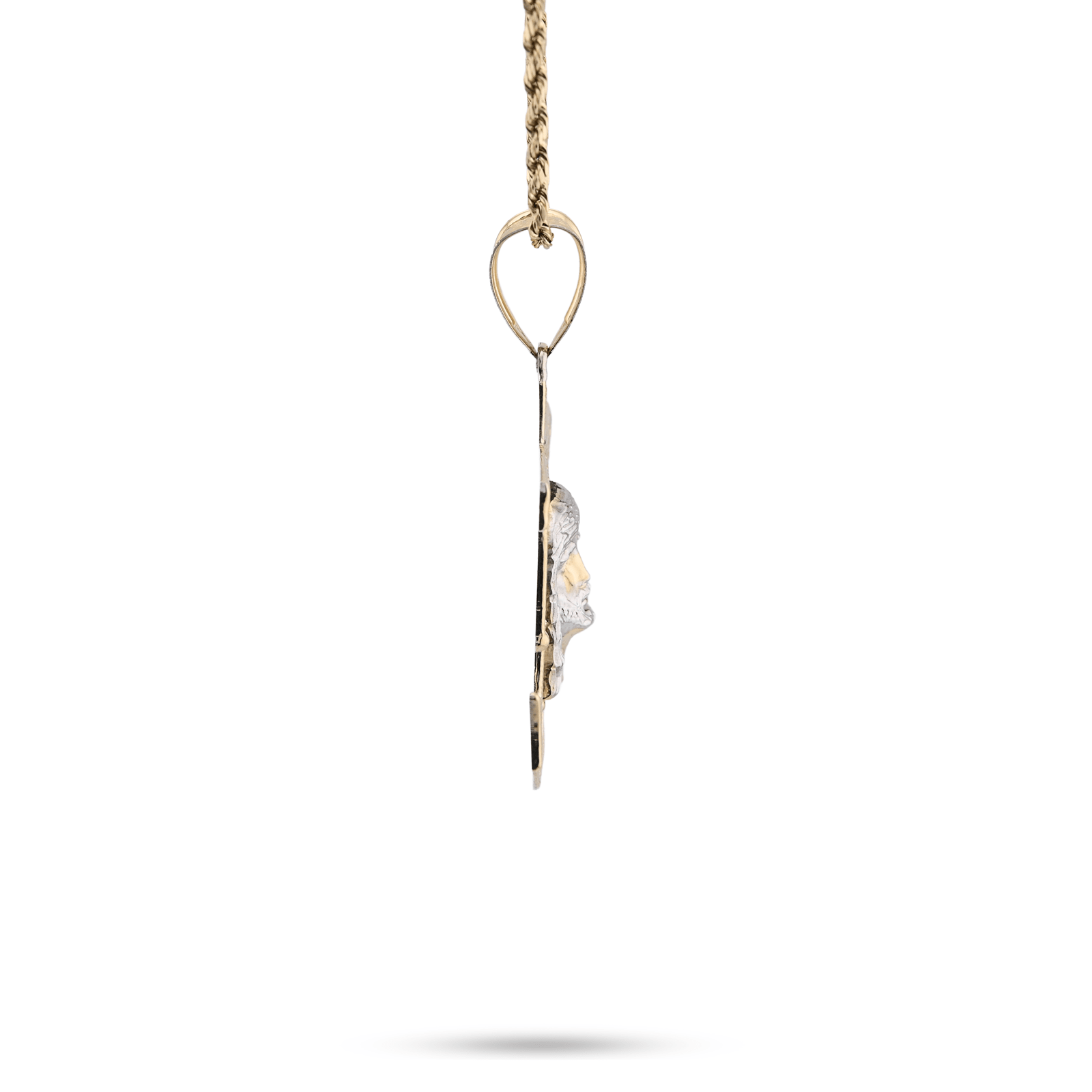 1/10th 10k Gold Bonded 925 Religious 2 - Tone Jesus Face Anchor Pendant 4.1g Charm - Elite Jewelers - Charms & Pendants