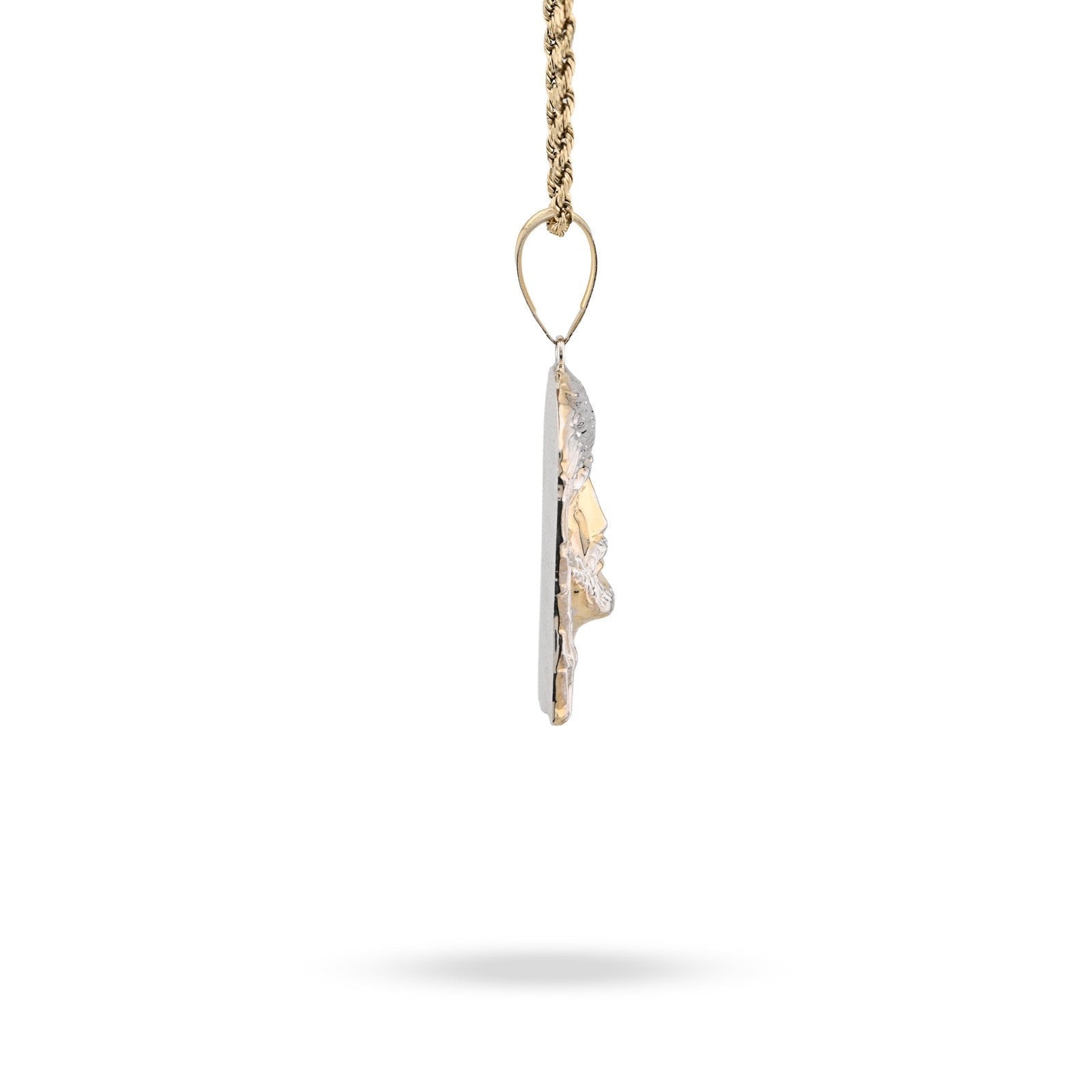 1/10th 10k Gold Bonded 925 Silver Jesus Head 2 Tone Pendant Mens 4.3gms Charm - Elite Jewelers - Charms & Pendants