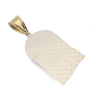 1/10th 10k Gold Bonded 925 Silver Jesus Head 2 Tone Pendant Mens 4.3gms Charm - Elite Jewelers - Charms & Pendants