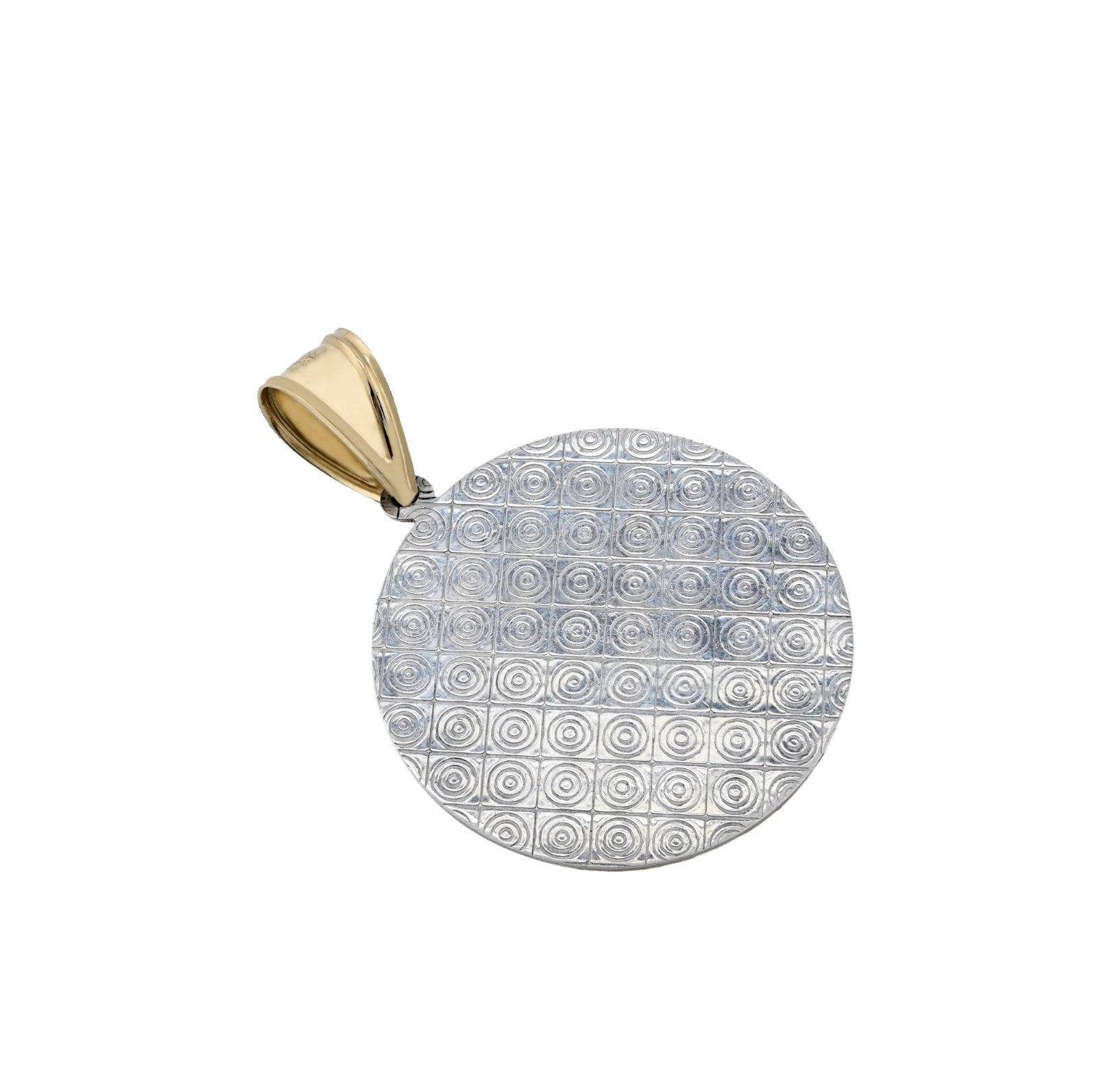 1/10th 10k Gold Bonded 925 Silver Medosa 5.4gms Round Charm Mens Womens Pendant - Elite Jewelers - Charms & Pendants