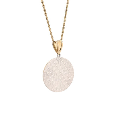 1/10th 10k Gold Bonded 925 Silver Medosa 5.4gms Round Charm Mens Womens Pendant - Elite Jewelers - Charms & Pendants
