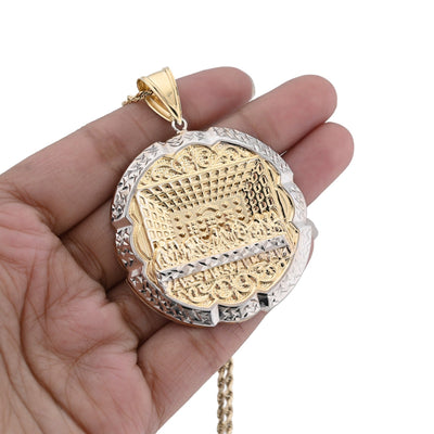 1/10th 10k Gold Bonded 925 Two Tone Apostles Last Supper Pendant Big 9.6g Charm - Elite Jewelers - Charms & Pendants